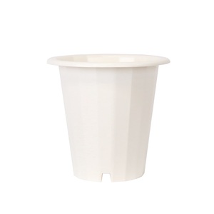 Grand pot de fleurs en plastique de 10 L pour plantes d'intérieur et d'extérieur, pot de fleurs rond moderne pour jardin, balcon, patio, décoration de la maison, ivoire Glory - Product Image 1
