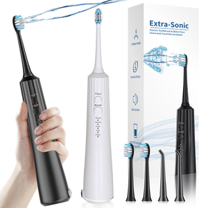 <span class=keywords><strong>Spazzolino</strong></span> <span class=keywords><strong>elettrico</strong></span> portatile sonico acqua filo acqua spazzola 2-in-1 irrigare 4 modalità IPX7 2000mAh Kit da viaggio aspirazione denti sbiancamento - Product Image 1