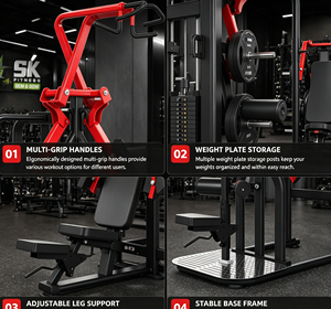 Machine professionnelle de <span class=keywords><strong>musculation</strong></span> dorsale à mouvement divergent indépendant pour le renforcement des muscles du dos - Product Image 4
