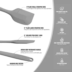 Набор силиконовых лопаток из 6 термостойких 600 скребок для выпечки, для приготовления пищи, смешивая соскабливающая антипригарная кухонная посуда