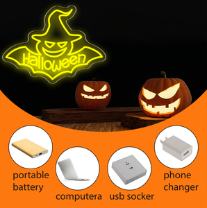 Letrero de neón LED personalizado para <span class=keywords><strong>Halloween</strong></span> Estilos únicos para interiores y exteriores Características flexibles del cuerpo de silicona Agrega ambiente de fiesta Bares Casas - Product Image 5