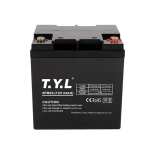 6FM24 stockage d'énergie UPS 12V 24ah 16ah sans entretien batterie au plomb solaire colloïdale