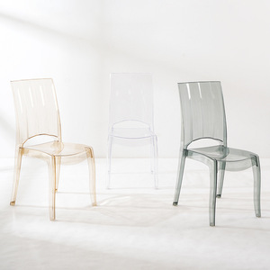Chaise en résine transparente D 017, chaise d'intérieur pour hôtel, design moderne minimaliste, pour la maison, le restaurant, le bar. - Product Image 1