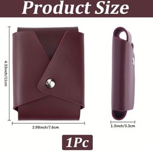 Single Deck PU Leather <b>Playing</b> <b>Card</b> Holder Protector Durable Poker Case Multipurpose Wallet Coin Pouch for Board Games - Product Image 5