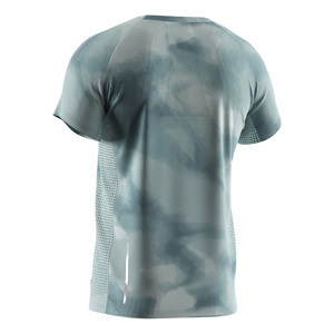 T-shirt de course de qualité professionnelle pour hommes, respirant, anti-transpiration, avec logo réfléchissant pour les exercices de haute intensité - Product Image 2