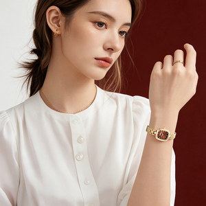 Reloj de Cuarzo para Mujer, Elegante, Cuadrado y Redondo, Resistente al Agua 30M, Reloj de Pulsera de Lujo para Dama, Uso Diario y de Negocios - Product Image 6