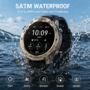 Reloj Inteligente DM59 para Exteriores, Pantalla AMOLED de 1.43'', Resistente al Agua 5ATM, Mapa Fuera de Línea, Más de 170 Modos Deportivos, 500mAh, Metal, Detección de Ritmo Cardíaco y Sueño, Negro - Product Image 5