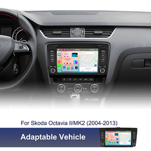 Radio de coche Podofo de 8'' para Skoda Octavia II/MK2 2004-2013, 6+128GB, Android, CarPlay inalámbrico, Bluetooth, GPS, WIFI, FM/RDS - Product Image 4