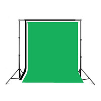 Kit de support de fond de scène en mousseline multicolore 2x3M pour studio photo avec accessoires verts, noirs et blancs