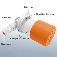Vente chaude 1/2 "3/4" 1 pouce plateau de graines vanne à flotteur hydroponique incubateur d'oeufs sans puissance vanne à flotteur réservoir d'eau vanne à bille à flotteur