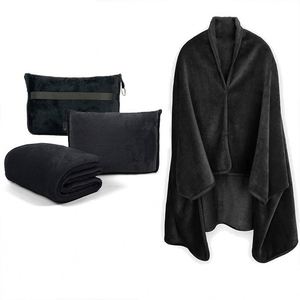 Manta de viaje multifuncional de franela, gruesa, con almohada para siesta, cálida, para avión. - Product Image 6