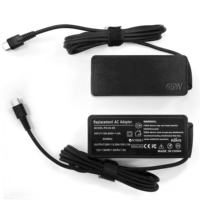 Adaptateur d'alimentation pour ordinateur portable 65W 20V 3.25A avec port Type-C DC, charge rapide QC3.0 PD 3.0, protection universelle OTP/OVP/OCP en ABS et PVC