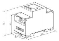 Medidor de Energía Trifásico Acrel ADL400, RS485 Modbus-RTU, Pantalla LCD, Riel DIN de 35 mm, Análisis de 4 Tarifas, Estación de Carga, Certificado CE