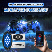 Luces LED RGBW para Roca de 8/10/12 Pods con Control por APP para Coches, Camiones, ATVs, UTVs, Barcos Todoterreno, Lámpara de Riel para Iluminación Inferior Brillante