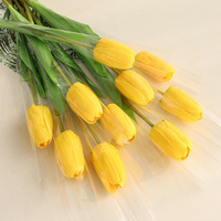 Fleur artificielle de tulipe, toucher humide, haut de gamme, décoration intérieure, salon, table à manger, bouquet de luxe, ornement