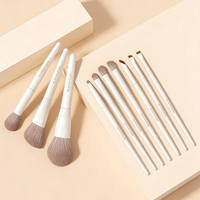 Ensemble de pinceaux de maquillage professionnels Rownyeon OEM de haute qualité avec poils synthétiques
