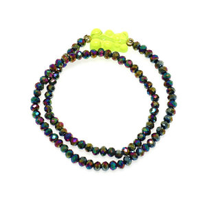 Venta al por mayor encantadoras <span class=keywords><strong>pulseras</strong></span> de cuentas de oso de goma <span class=keywords><strong>para</strong></span> niñas joyería de moda con cuentas - Product Image 2