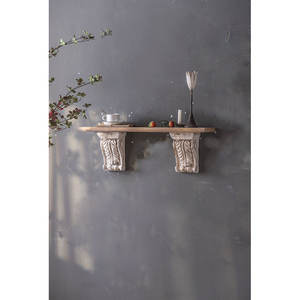 ديكور المنزل المغنيسيوم أكسيد منحوتة النحت جدار شنت شنقا رف خشبي أعلى رف جداري معلَّق لغرفة المعيشة - Product Image 4