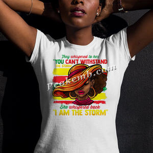 Ben fırtına siyah kadın kraliçe siyah tarih ısı transferi Martin luther'in kral günü onaltıncı DTF preslenmiş transferler - Product Image 5