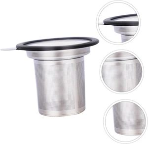 Easy Clean <b>Tea</b> <b>Infuser</b> Stainless Steel Mesh Strainer with Drip Tray Silicone Lid Large Capacity <b>Tea</b> Steeper - Product Image 2