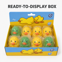 Jouet Squishy Canard Doux au Toucher Mat, Corps Compressible, Bec Orange, Anti-Stress de Bureau