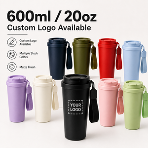 Hot Sale 600ml 20oz Double Wall Stainless Steel Vacuum Insulated <b>Thermo</b> Tumbler Leakproof Reusable Coffee Mug For Business Gifts - Product Image 1