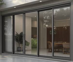 Prima Rail suspendu <span class=keywords><strong>porte</strong></span> <span class=keywords><strong>coulissante</strong></span> en aluminium cuisine <span class=keywords><strong>porte</strong></span> en aluminium sans rail salle à manger <span class=keywords><strong>porte</strong></span> en aluminium rangée - Product Image 5