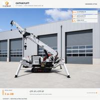 Grue araignée télescopique compacte économique de 1,2 à 12 tonnes, à moteur diesel/essence, avec plateforme rotative à 360°, pour la location industrielle