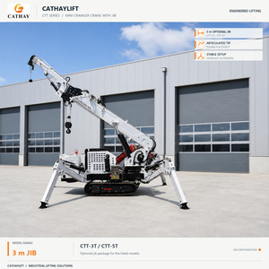 Grue araignée télescopique compacte économique de 1,2 à 12 tonnes, à moteur diesel/essence, avec plateforme rotative à 360°, pour la location industrielle - Product Image 1