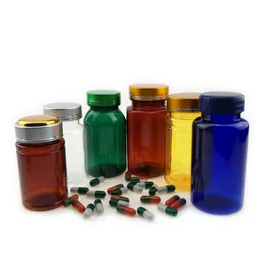 IN STOCK Plastic Medicine Bottles White PET 80g 150g 175g 225g 250g 400g Empty Pill Bottles with Caps Multi Use Capsule Tablet