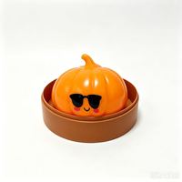 Peluche Squishy en forme de chignon de citrouille avec lunettes de soleil, en mousse EVA, matière douce, amusante et élastique, design à rebond lent, pour filles, garçons, unisexe