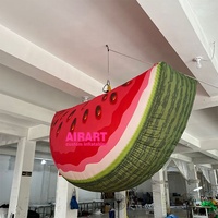 Ballons de pastèque gonflables suspendus personnalisés, fournitures de fête pour fruits et aliments d'été
