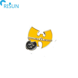 Épingles en émail <span class=keywords><strong>Wu</strong></span>-<span class=keywords><strong>Tang</strong></span> Clan en gros, pas chères, broche de groupe de musique, badge hip-hop rap des années 90, logo personnalisé, épingles en émail de guitare et de piano - Product Image 4