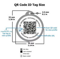 RFID Pet Collars Tag Anti-Lost Hunde marke NFC Einzigartige ID QR Code Hang Schlüssel bund für Pet Tag