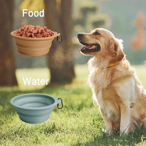 Bol pliable en silicone pour animaux de compagnie avec logo personnalisé, facile à nettoyer, pliable, pour chien, pour chiot, pour l'extérieur - Product Image 3