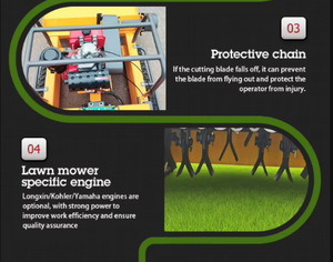 Elektrische zelfrijdende grasmaaier Boron-Mangaan-Chroom stalen mes 150L grasopvangbak Dual-Edge systeem 1200W hoog koppel voor - Product Image 3