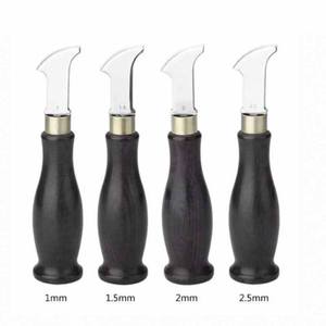 La nouvelle liste 4 pièces <span class=keywords><strong>coupe</strong></span>-<span class=keywords><strong>bordure</strong></span> en cuir tête en <span class=keywords><strong>acier</strong></span> dur avec poignée ergonomique outil de rainage de bord en cuir bricolage - Product Image 3