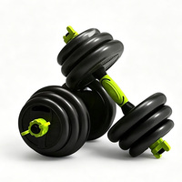 Ensemble d'haltères réglables 3 en 1 avec barre EZ Curl, plaques de poids en métal, poignée en mousse antidérapante, pour la musculation à domicile