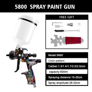 Le pistolet de pulvérisation HVLP 5800 convient à <span class=keywords><strong>la</strong></span> réparation automobile avec une uniformité d'atomisation élevée de 1,3/1,4/1,7/2,0/2,5 mm - Product Image 4