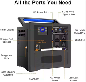 Seetek USA kho 1300W Trạm điện di động Pin Lithium có thể sạc lại khẩn cấp năng lượng mặt trời Máy phát điện DC nguồn điện - Product Image 3