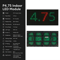 Módulo LED JUNCAI P4.75 de un Solo Color o Bicolor para Interiores, 304x152mm, Panel de Letreros con Mensajes Desplazables, Escaneo 1/16, 200-680cd, 120Hz