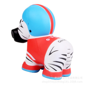ของเล่นม้าลายสุดน่ารักพร้อมหมวกกันน็อค ทำจากโฟม PU คุณภาพสูง เด้งดึ๋ง เหมาะสำหรับเล่นกับเพื่อนหรือสัตว์เลี้ยงที่บ้าน - Product Image 2