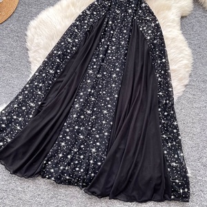 Vestido Maxi Casual de Verano 2026 con Cuello en V y Estampado de Puntos para Mujer, Estilo Túnica Romana Ajustada - Product Image 3