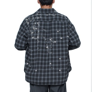 Tùy Chỉnh Quá Khổ <span class=keywords><strong>Flannel</strong></span> Kẻ Sọc Áo Sơ Mi Cho Người Đàn Ông <span class=keywords><strong>Flannel</strong></span> Áo Sơ Mi Người Đàn Ông Giản Dị Kiểm Tra Áo Sơ Mi - Product Image 2