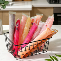Sacs à glaces jetables en plastique PE de qualité alimentaire, écologiques, avec fermeture éclair, moules à glaces DIY pour smoothies aux fruits, jus, yaourt