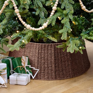 Collier de sapin de Noël en rotin en gros d'usine, jupe de sapin de Noël, décorations de Noël - Product Image 4