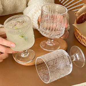 Calici goffrati ad alto aspetto 200ML tazza di gelato verticale a strisce da Dessert <span class=keywords><strong>bicchiere</strong></span> di vino - Product Image 6