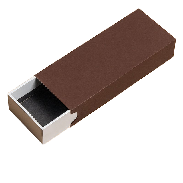 Printed Logo Sliding Drawer Box Grey Board Cardboard Packaging with Embossing and Matt Lamination