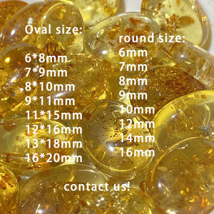 Ambra all'ingrosso gemme naturali curative quarzo ovali in pietra di cristallo pietra preziosa Cabochon lavoro artigianale gioielli ad anello - Product Image 6