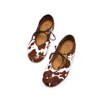 Sandales plates en cuir véritable faites à la main pour femmes, respirantes, douces, confortables, légères, chaussures décontractées à la mode